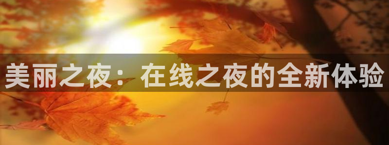 黑白直播nba在线播放：美丽之夜：在线之夜的全新体验